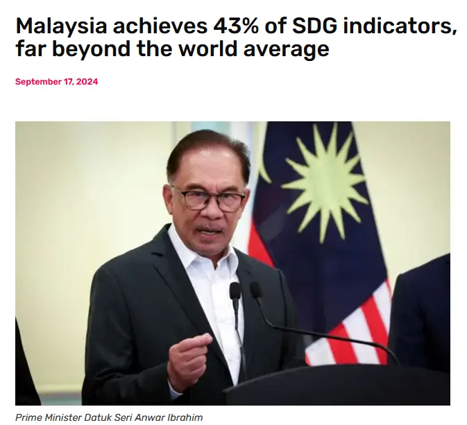 Malaysia has achieved 43% of its SDG indicators - National SDG Centre